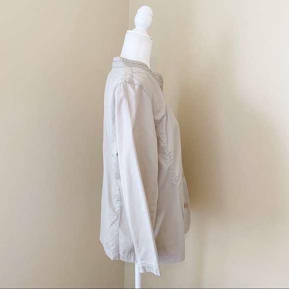 Eileen Fisher Button Front Cotton Tan Jacket - L - Picture 2 of 10